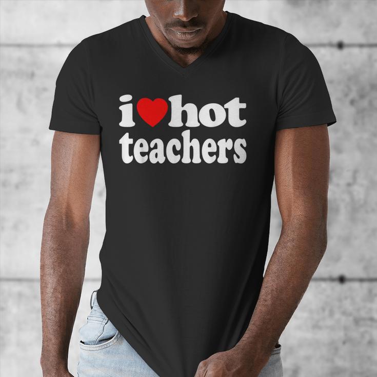 Retro I Love Hot Teachers Vintage I Heart Hot Teacher Men Women Girls Kids Men's V-Neck T-Shirt, funny design