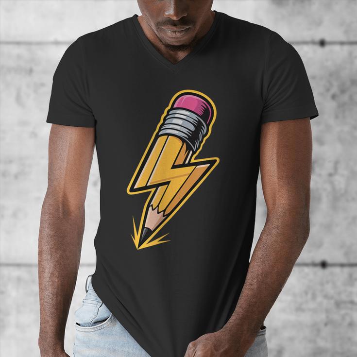 Retro Pencil Pencil Back To School Teacher Student Men's V-Neck T-Shirt, funny design Retro Pencil Pencil Back To School Teacher Student Men's V-Neck T-Shirt, funny design