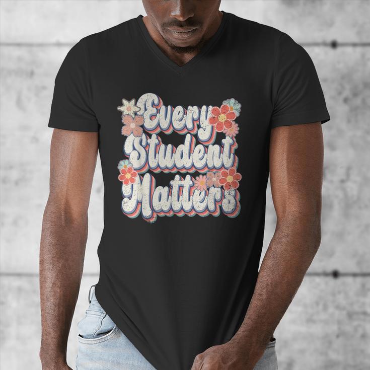 Retro Vintage Every Student Matters Teacher Paraprofessional Men's V-Neck T-Shirt, funny design Retro Vintage Every Student Matters Teacher Paraprofessional Men's V-Neck T-Shirt, funny design