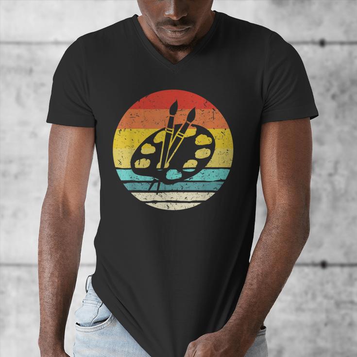 Retro Vintage Paint Palette Costume Artist Art Teacher Men Women Men's V-Neck T-Shirt, funny design Retro Vintage Paint Palette Costume Artist Art Teacher Men Women Men's V-Neck T-Shirt, funny design