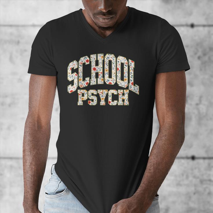 Retro Wildflower School Psych Teacher School Psychologist Men's V-Neck T-Shirt, funny design Retro Wildflower School Psych Teacher School Psychologist Men's V-Neck T-Shirt, funny design