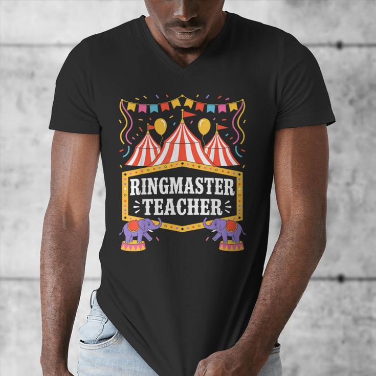 Ringmaster Teacher Circus Party Ringmaster Carnival Men's V-Neck T-Shirt, funny design Ringmaster Teacher Circus Party Ringmaster Carnival Men's V-Neck T-Shirt, funny design