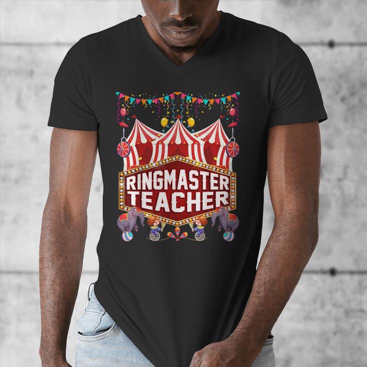 Ringmaster Teacher Costume – Carnival Birthday Style Men's V-Neck T-Shirt, funny design Ringmaster Teacher Costume – Carnival Birthday Style Men's V-Neck T-Shirt, funny design