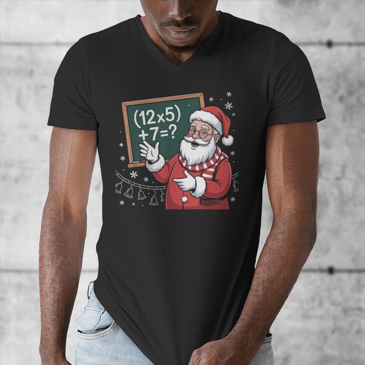 Santa Teacher 67 Math Christmas Xmas Holiday Number 67 Men's V-Neck T-Shirt, funny design Santa Teacher 67 Math Christmas Xmas Holiday Number 67 Men's V-Neck T-Shirt, funny design