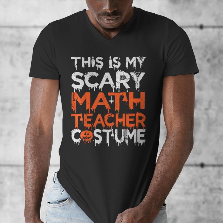 This Is My Scary Math Teacher Costume For Halloween Men's V-Neck T-Shirt, funny design This Is My Scary Math Teacher Costume For Halloween Men's V-Neck T-Shirt, funny design