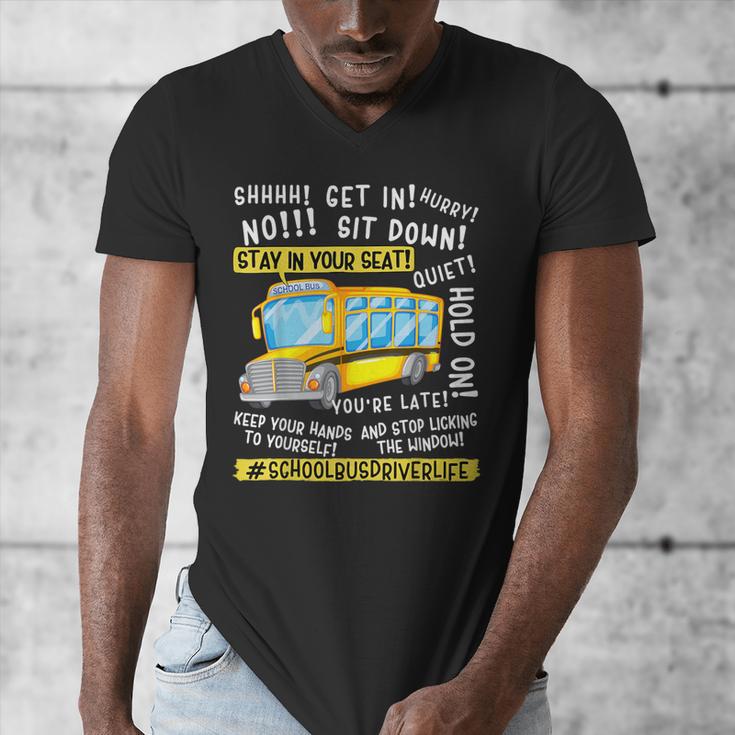 School Bus Driver Life Last Day Of School Teacher Kids Men's V-Neck T-Shirt, funny design