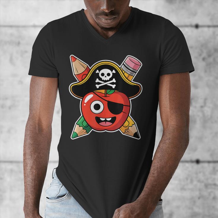 School International Talk Like A Pirate Day Pirate Teacher Men's V-Neck T-Shirt, funny design School International Talk Like A Pirate Day Pirate Teacher Men's V-Neck T-Shirt, funny design