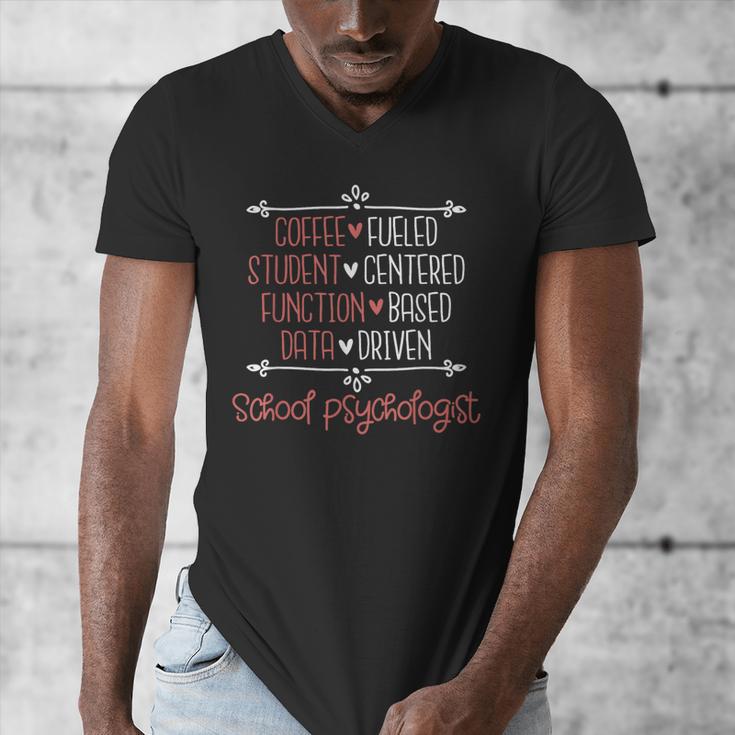 School Psychologist Coffee Student Teacher Psychology Men Women Men's V-Neck T-Shirt, funny design