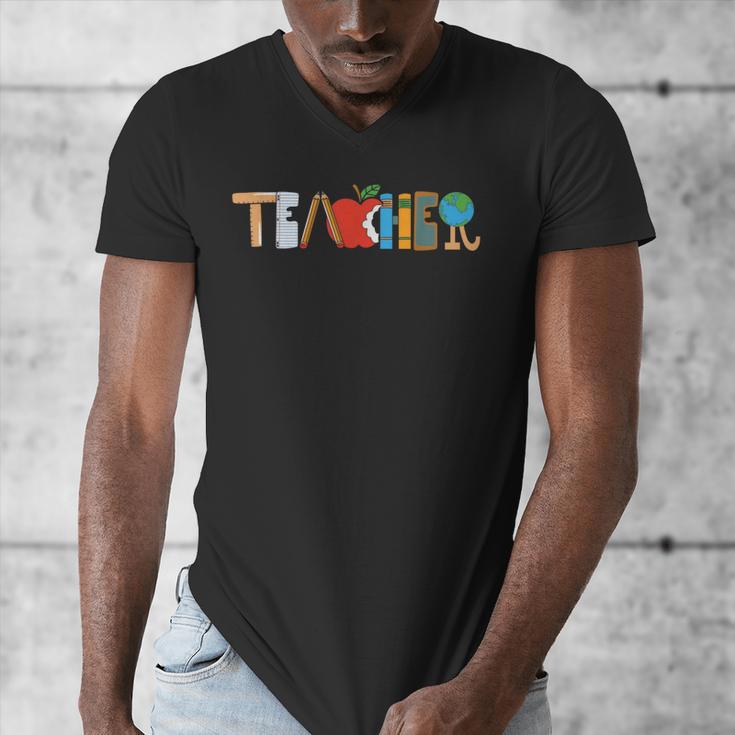 School Teacher Men And Women Back To School Teachers Men's V-Neck T-Shirt, funny design