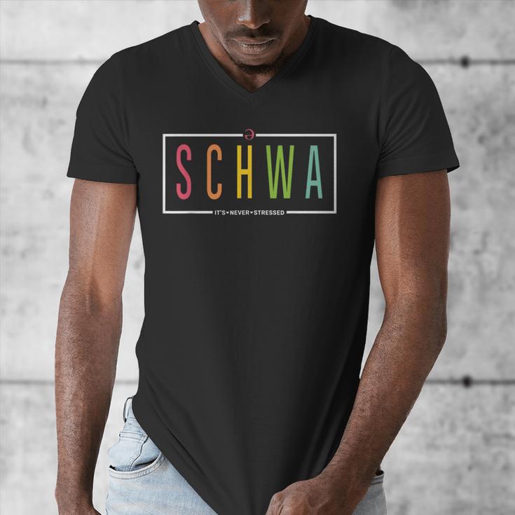 Schwa Teacher Reading Literacy For English Grammar Teachers Men's V-Neck T-Shirt, English Teacher Gifts, funny design Schwa Teacher Reading Literacy For English Grammar Teachers Men's V-Neck T-Shirt, English Teacher Gifts, funny design