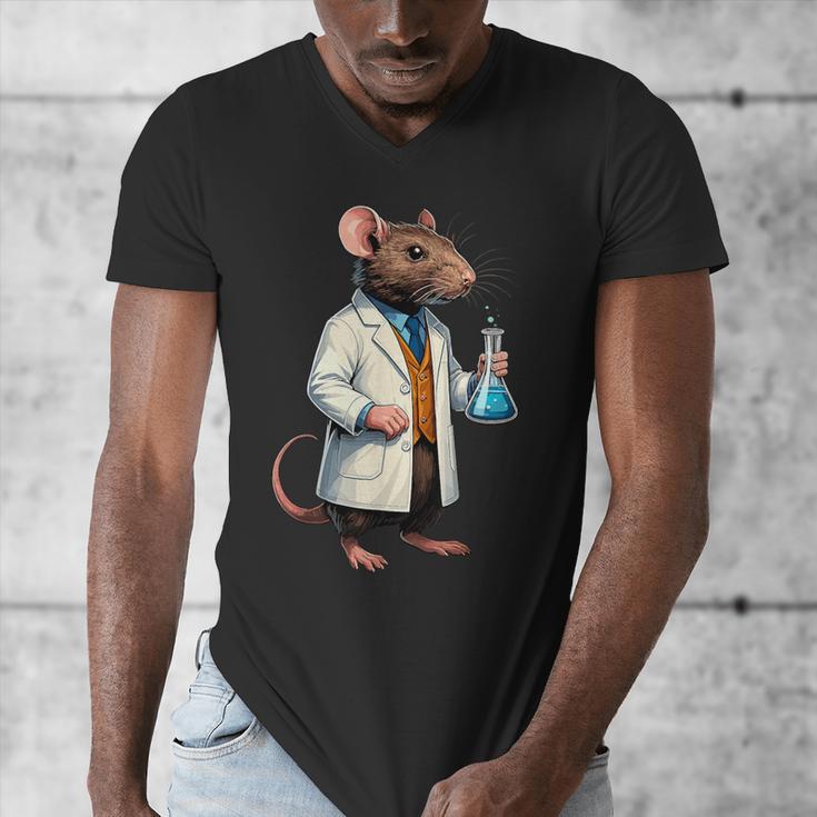 Science Rat Lab Science Scientist Mouse Teacher Chemistry Men's V-Neck T-Shirt, Science Teacher Gifts, funny design