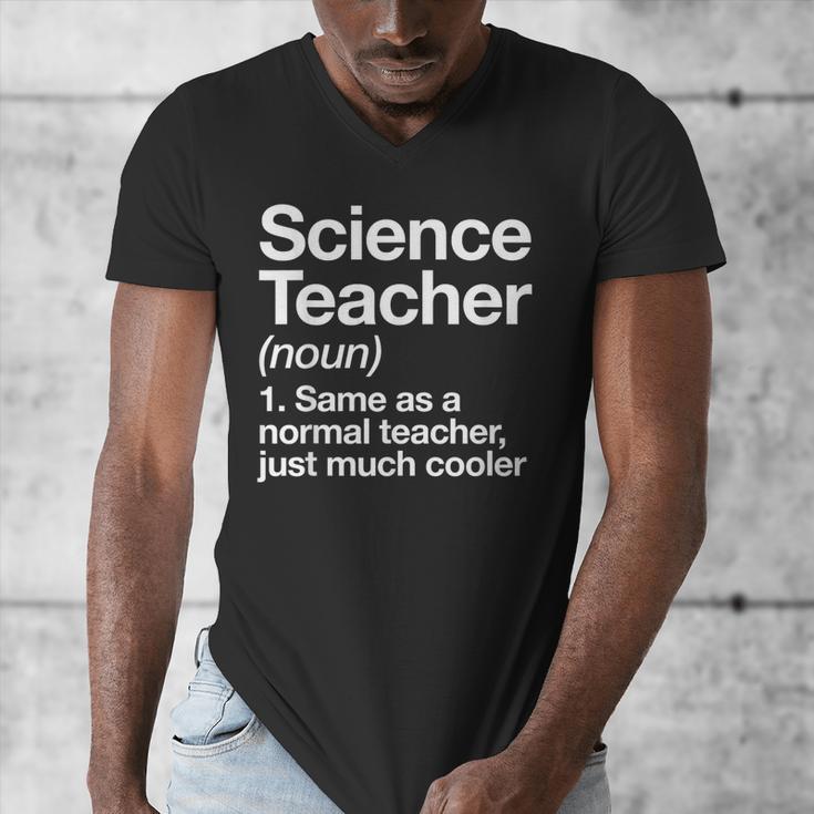 Science Teacher Definition Back To School First Day Men's V-Neck T-Shirt, Science Teacher Gifts, funny design