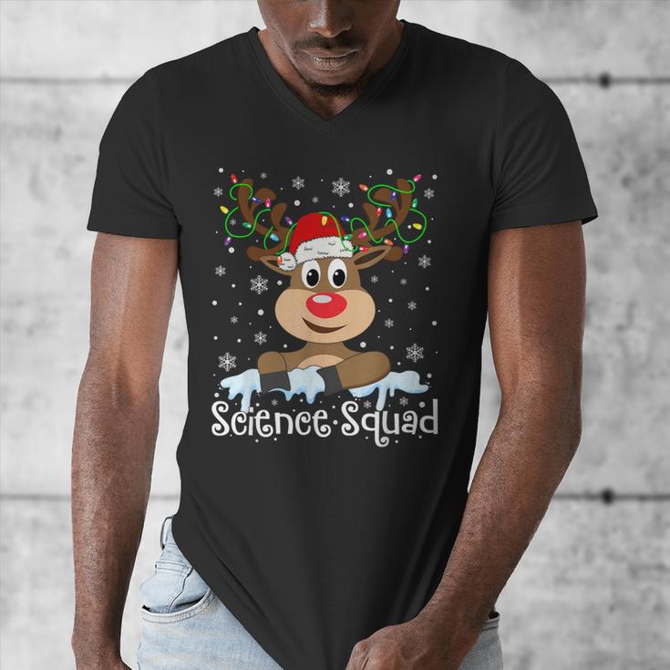 Science Teacher Squad Reindeer Christmas Teacher Xmas Lights For Men Women Men's V-Neck T-Shirt, Science Teacher Gifts, funny design Science Teacher Squad Reindeer Christmas Teacher Xmas Lights For Men Women Men's V-Neck T-Shirt, Science Teacher Gifts, funny design