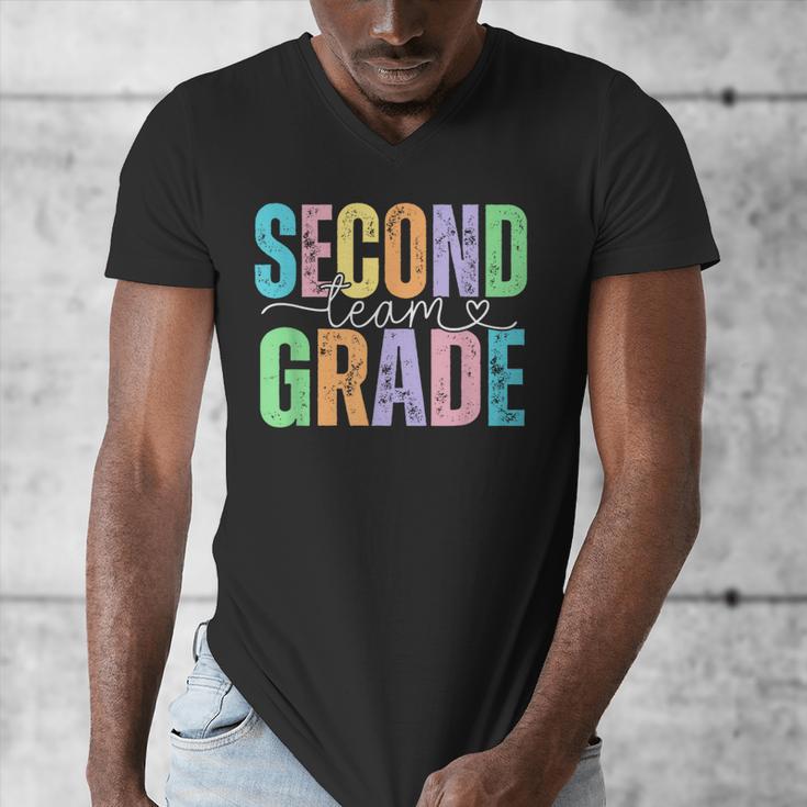 Second Grade Team Heart Teacher Student Back To School Girls Men's V-Neck T-Shirt, funny design Second Grade Team Heart Teacher Student Back To School Girls Men's V-Neck T-Shirt, funny design