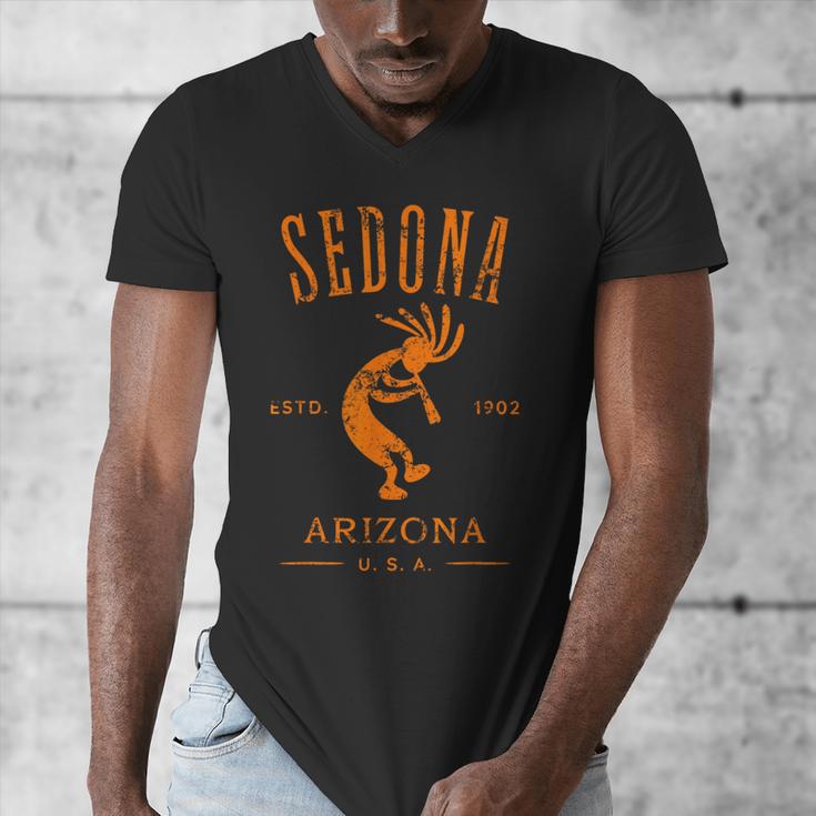 Sedona Arizona Southwestern Style Souvenir Vintage Men's V-Neck T-Shirt, funny design