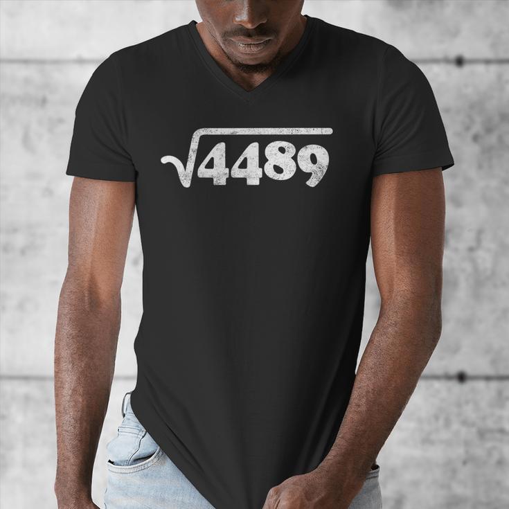 Sixty Seven 67 Meme Square Root 4489 Slang Math Teacher Men's V-Neck T-Shirt, funny design