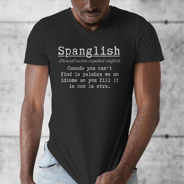 Spanglish Definition Spanish Teacher Bilingual Maestra Men's V-Neck T-Shirt, funny design Spanglish Definition Spanish Teacher Bilingual Maestra Men's V-Neck T-Shirt, funny design