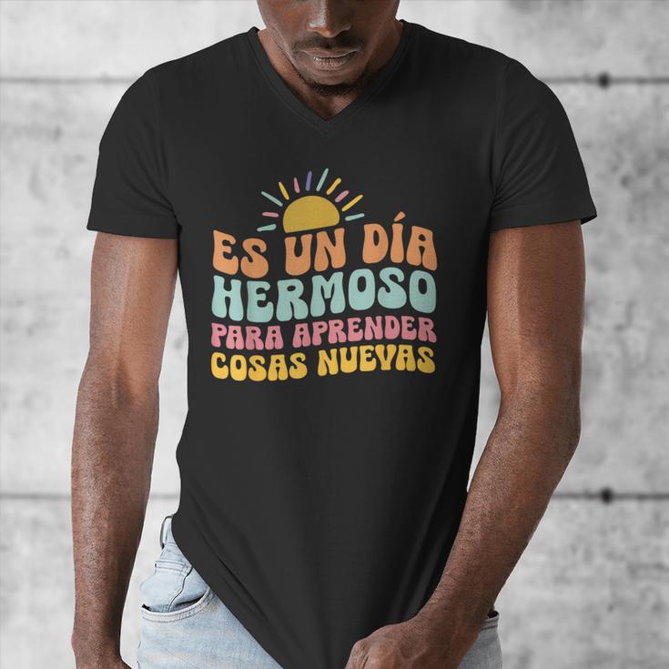 Spanish Multilingual Teacher Dual Languages Bilingual Men's V-Neck T-Shirt, funny design Spanish Multilingual Teacher Dual Languages Bilingual Men's V-Neck T-Shirt, funny design