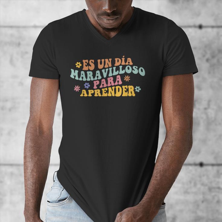 Spanish Teacher Dual Language Bilingual Teacher Cute Preppy Men's V-Neck T-Shirt, funny design Spanish Teacher Dual Language Bilingual Teacher Cute Preppy Men's V-Neck T-Shirt, funny design