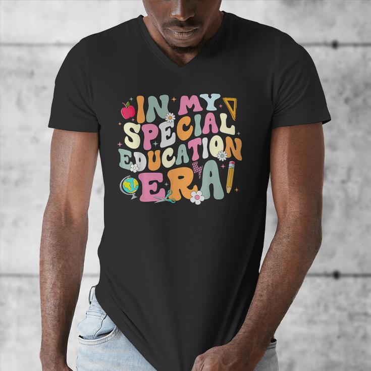 Special Education Teacher Era Inspirational SPED ABA Autism Men's V-Neck T-Shirt, funny design