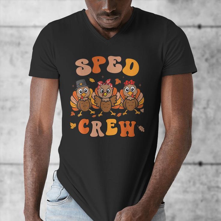 Sped Teacher Crew Thanksgiving Special Education Teacher Men's V-Neck T-Shirt, funny design Sped Teacher Crew Thanksgiving Special Education Teacher Men's V-Neck T-Shirt, funny design