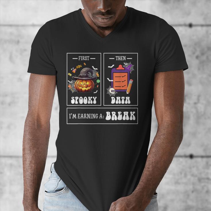 Sped Teacher Halloween First Spooky Then Data Sped Ed Team Men's V-Neck T-Shirt, funny design Sped Teacher Halloween First Spooky Then Data Sped Ed Team Men's V-Neck T-Shirt, funny design
