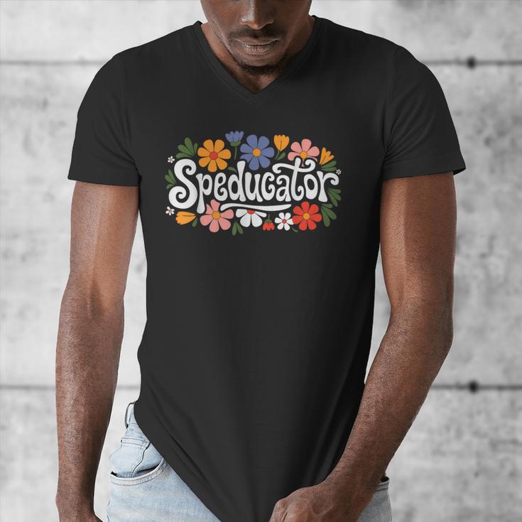 Speducator Special Education Teacher Teaching SPED Men's V-Neck T-Shirt, funny design