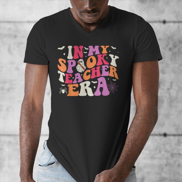 In My Spooky Teacher Era Halloween Teacher Back To School Men's V-Neck T-Shirt, funny design In My Spooky Teacher Era Halloween Teacher Back To School Men's V-Neck T-Shirt, funny design