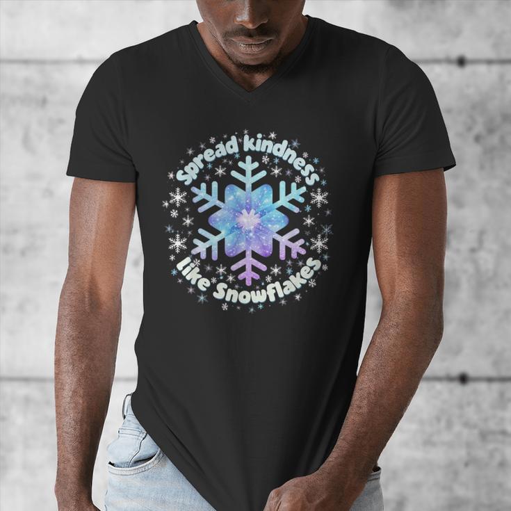 Spread Kindness Like Snowflakes Christmas Teacher Unity Day Men's V-Neck T-Shirt, funny design