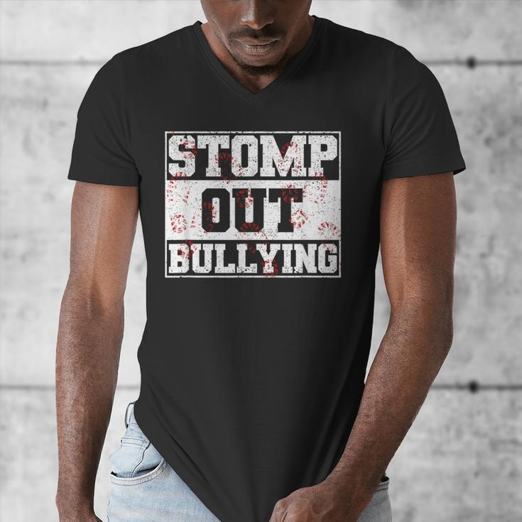 Stomp Out Bullying Back To School Education Teacher Men's V-Neck T-Shirt, funny design Stomp Out Bullying Back To School Education Teacher Men's V-Neck T-Shirt, funny design