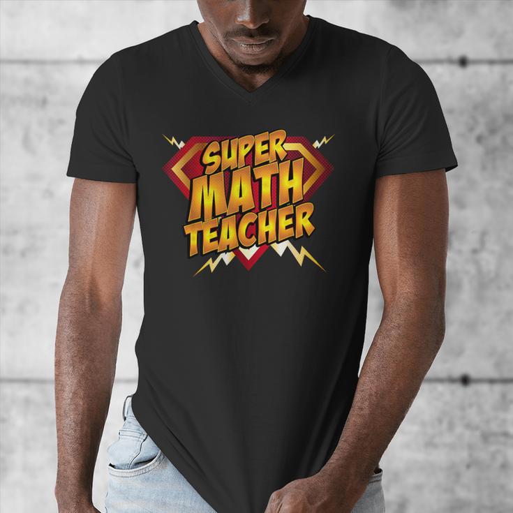 Super Math Teacher Educational Superhero Men's V-Neck T-Shirt, Super Teacher Gifts, funny design Super Math Teacher Educational Superhero Men's V-Neck T-Shirt, Super Teacher Gifts, funny design