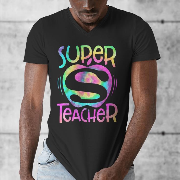 Super Teacher Back To School Apple Tie Dye First Day Men's V-Neck T-Shirt, Super Teacher Gifts, funny design Super Teacher Back To School Apple Tie Dye First Day Men's V-Neck T-Shirt, Super Teacher Gifts, funny design
