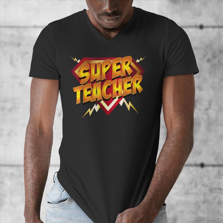 Super Teacher Superhero Back To School Teacher's Men's V-Neck T-Shirt, Super Teacher Gifts, funny design