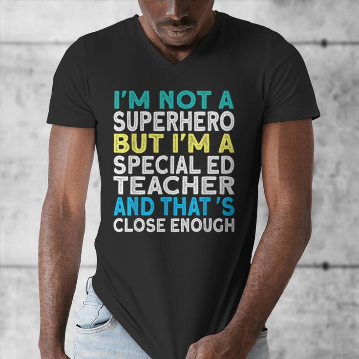 Superhero & Special Education Teacher Men Women Men's V-Neck T-Shirt, funny design Superhero & Special Education Teacher Men Women Men's V-Neck T-Shirt, funny design