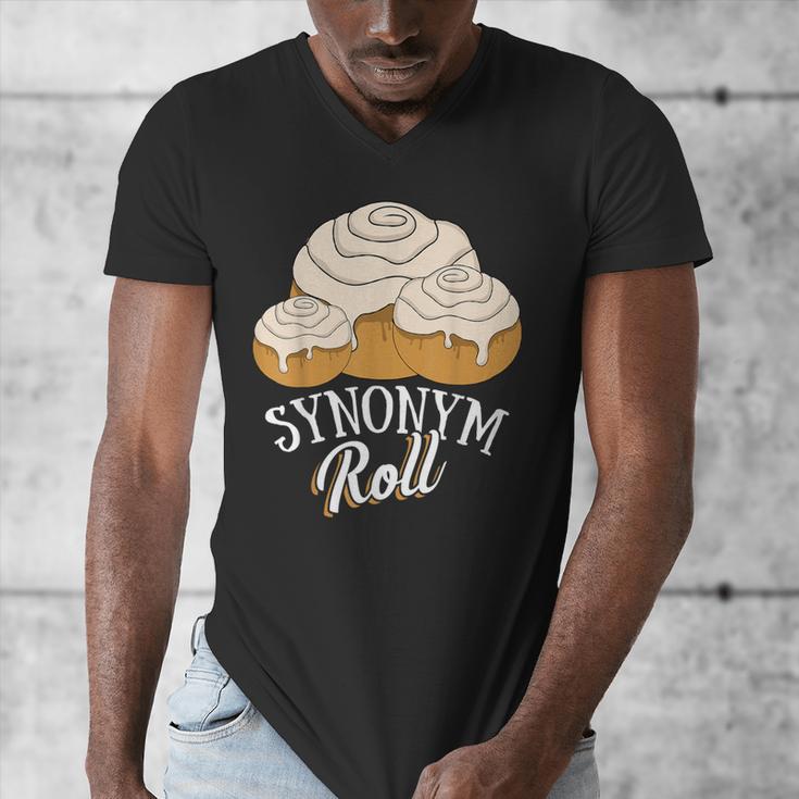 Synonym Roll Teacher And Grammar Geeks Pun For Men Women Kids Men's V-Neck T-Shirt, funny design Synonym Roll Teacher And Grammar Geeks Pun For Men Women Kids Men's V-Neck T-Shirt, funny design