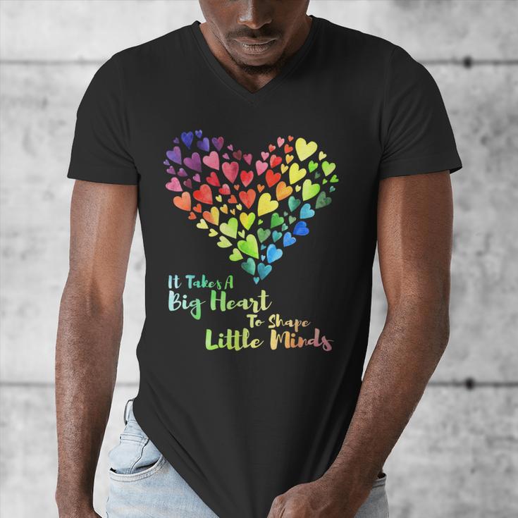 It Takes A Big Heart To Shape Little Minds Teacher Student Men Women Kids Men's V-Neck T-Shirt, funny design It Takes A Big Heart To Shape Little Minds Teacher Student Men Women Kids Men's V-Neck T-Shirt, funny design