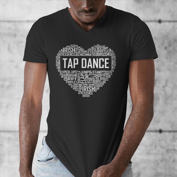 Tap Dance Heart Lover Tap Dancer Dancing Teacher For Men Women Girls Kids Men's V-Neck T-Shirt, funny design