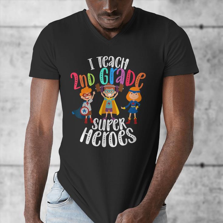 I Teach 2nd Grade Superheroes Back To School Teacher Men Women Girls Kids Men's V-Neck T-Shirt, 2nd Grade Teacher Gifts, funny design I Teach 2nd Grade Superheroes Back To School Teacher Men Women Girls Kids Men's V-Neck T-Shirt, 2nd Grade Teacher Gifts, funny design