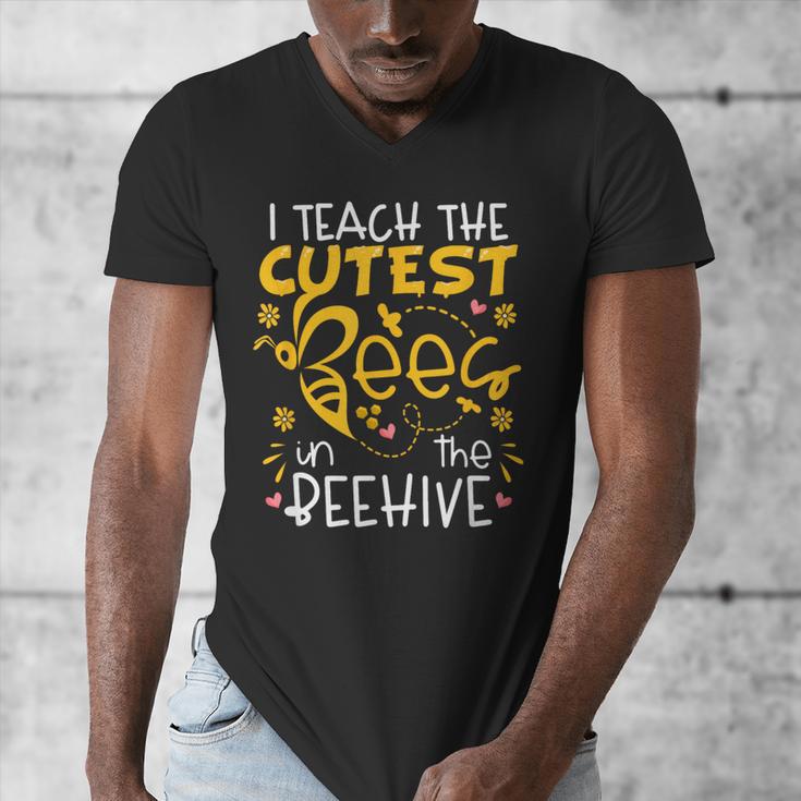 I Teach The Cutest Bees In The Beehive Teacher Men's V-Neck T-Shirt, funny design I Teach The Cutest Bees In The Beehive Teacher Men's V-Neck T-Shirt, funny design