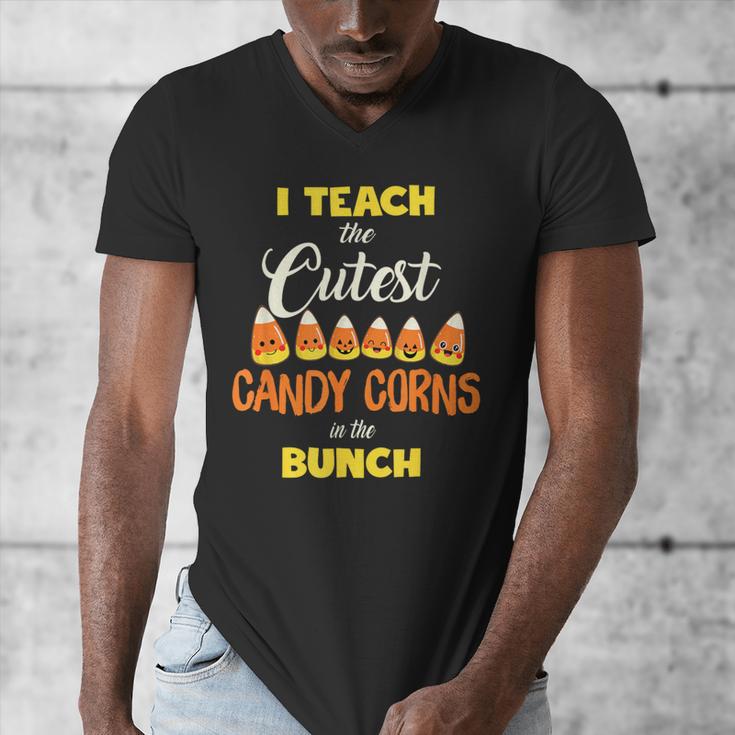 I Teach The Cutest Candy Corn In The Patch Teacher Halloween Men's V-Neck T-Shirt, funny design I Teach The Cutest Candy Corn In The Patch Teacher Halloween Men's V-Neck T-Shirt, funny design