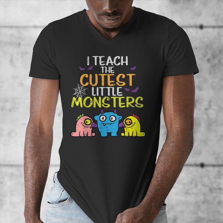 I Teach Cutest Little Monsters Halloween Teacher Men Women Men's V-Neck T-Shirt, funny design I Teach Cutest Little Monsters Halloween Teacher Men Women Men's V-Neck T-Shirt, funny design
