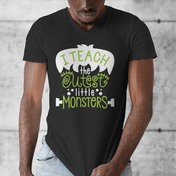 I Teach The Cutest Little Monsters Halloween Teacher Spooky Men's V-Neck T-Shirt, funny design I Teach The Cutest Little Monsters Halloween Teacher Spooky Men's V-Neck T-Shirt, funny design
