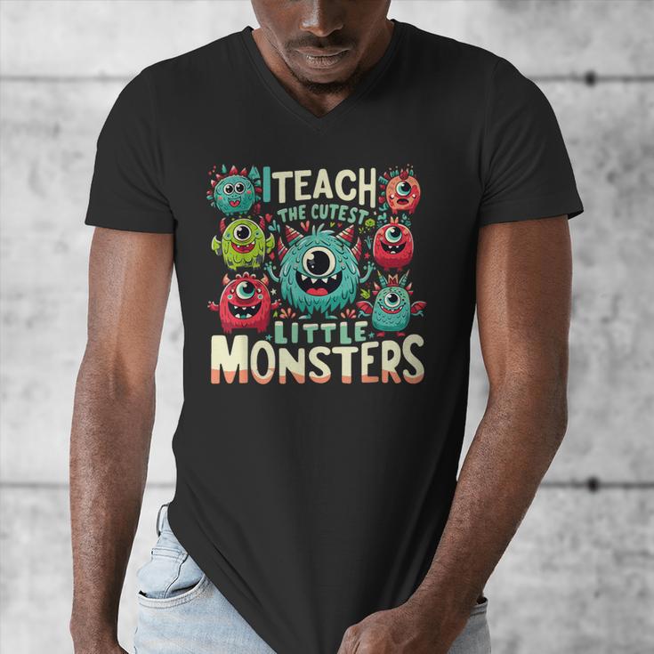 I Teach The Cutest Little Monsters Teacher Halloween Outfit Men's V-Neck T-Shirt, funny design I Teach The Cutest Little Monsters Teacher Halloween Outfit Men's V-Neck T-Shirt, funny design