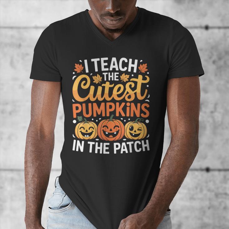 I Teach The Cutest Pumpkins Tshirt Halloween Teacher Men's V-Neck T-Shirt, funny design I Teach The Cutest Pumpkins Tshirt Halloween Teacher Men's V-Neck T-Shirt, funny design