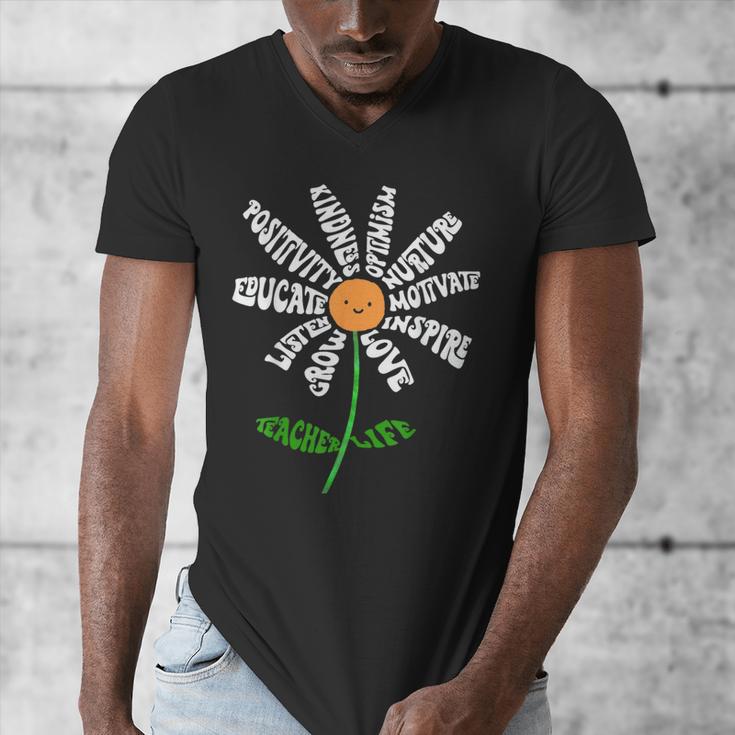 Teach Love Inspire Teachers Inspirational Flower Teachers Men's V-Neck T-Shirt, funny design Teach Love Inspire Teachers Inspirational Flower Teachers Men's V-Neck T-Shirt, funny design
