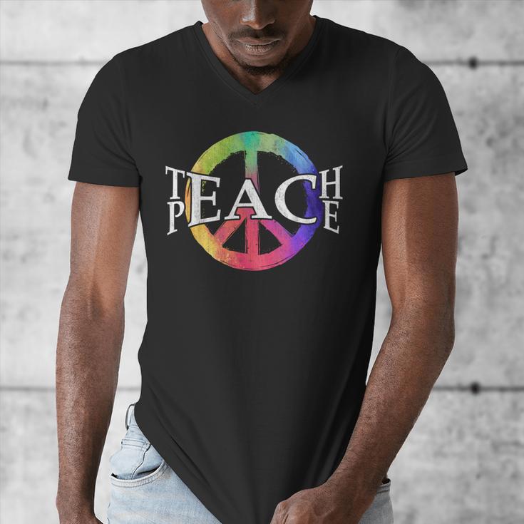 Teach Peace For Teachers And Educators Counselor Men's V-Neck T-Shirt, funny design Teach Peace For Teachers And Educators Counselor Men's V-Neck T-Shirt, funny design
