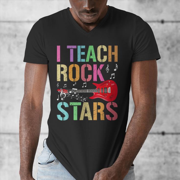 I Teach Rockstars Band Vibes Teacher Rocks My Music Teaching Men's V-Neck T-Shirt, funny design I Teach Rockstars Band Vibes Teacher Rocks My Music Teaching Men's V-Neck T-Shirt, funny design