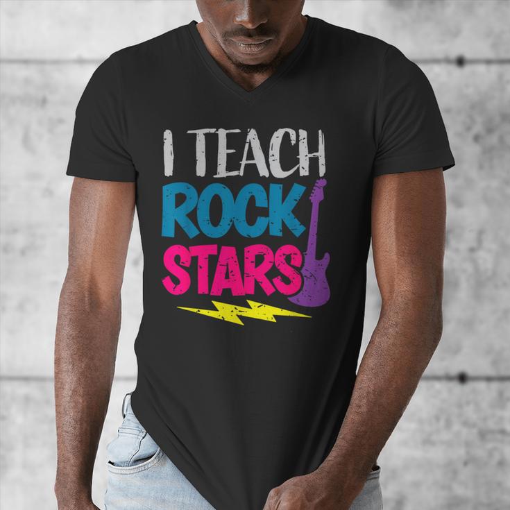 I Teach Rockstars Tee Orchestra Music Teacher Back To School Men's V-Neck T-Shirt, funny design I Teach Rockstars Tee Orchestra Music Teacher Back To School Men's V-Neck T-Shirt, funny design