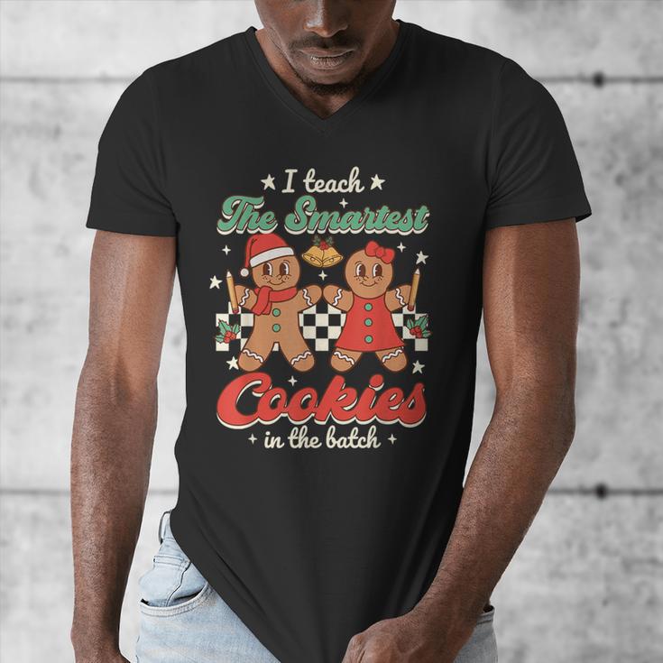 I Teach The Smartest Cookies In The Batch Teacher Christmas For Men Women Kids Men's V-Neck T-Shirt, funny design I Teach The Smartest Cookies In The Batch Teacher Christmas For Men Women Kids Men's V-Neck T-Shirt, funny design