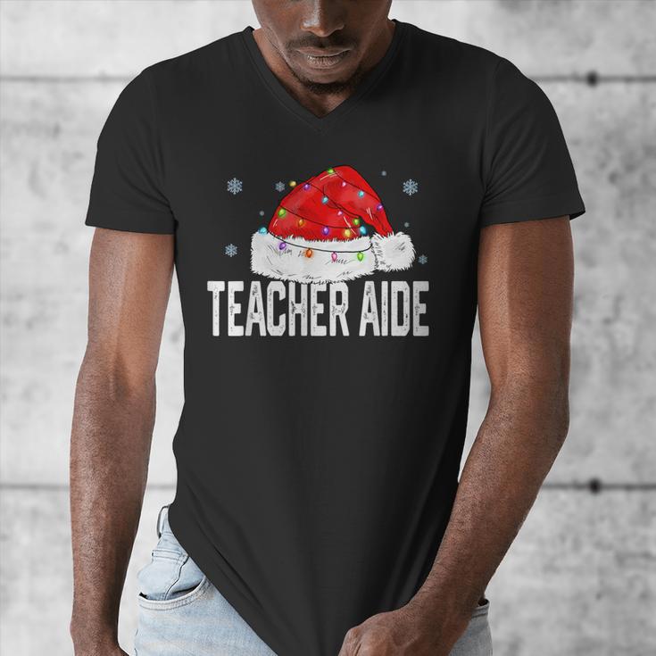 Teacher Aide Christmas Women Family Matching Group Xmas Men's V-Neck T-Shirt, funny design Teacher Aide Christmas Women Family Matching Group Xmas Men's V-Neck T-Shirt, funny design